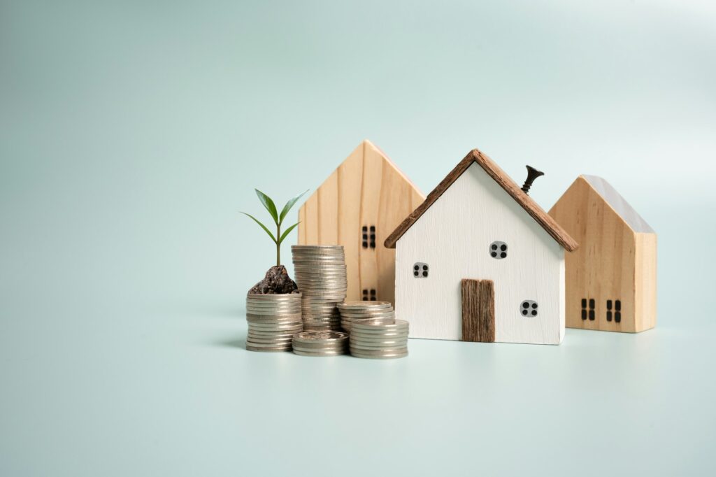 Increasing savings while renting house. Concept of saving for housing.
